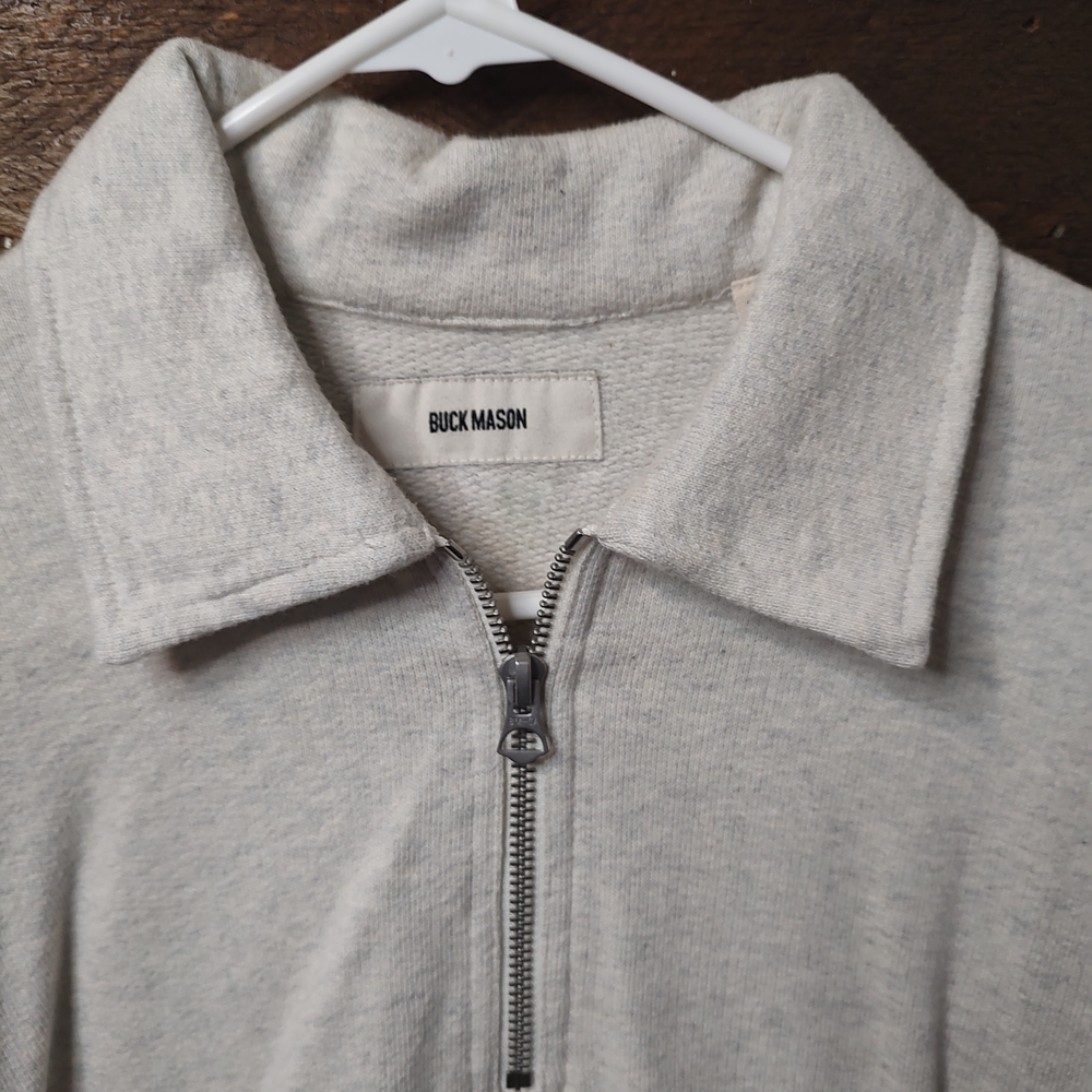 Buck Mason Oatmeal Quarterzip Men's Sweater